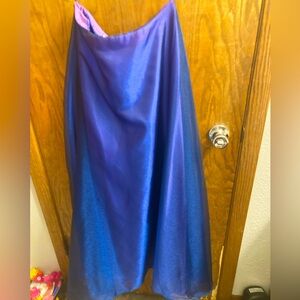 Maxi navy/purple sheer skirt
